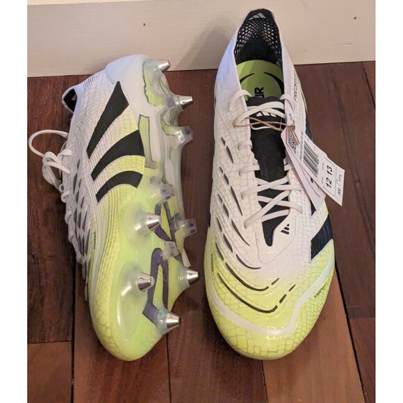 Adidas Predator 25 Elite SG Men\'s Size 12 Soccer Cleats White/Yellow NWT